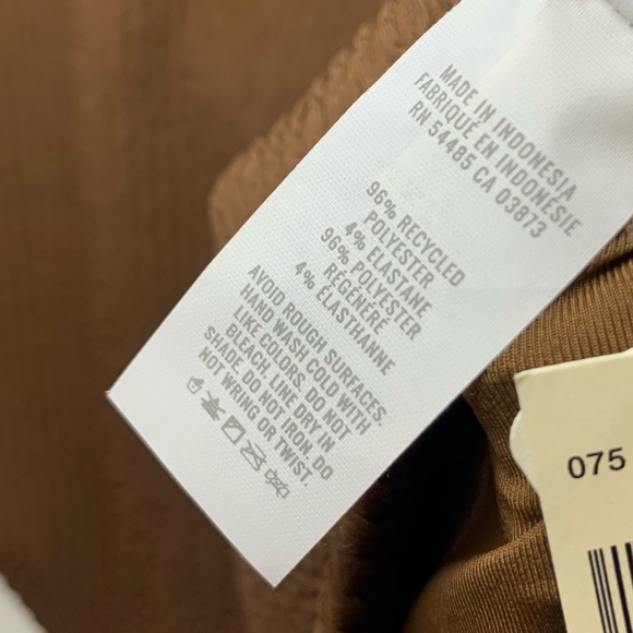 NWT Aerie Crinkle Birthday Scoop Cheekiest One Piece Brown Swimsuit, size L - Picture 7 of 9